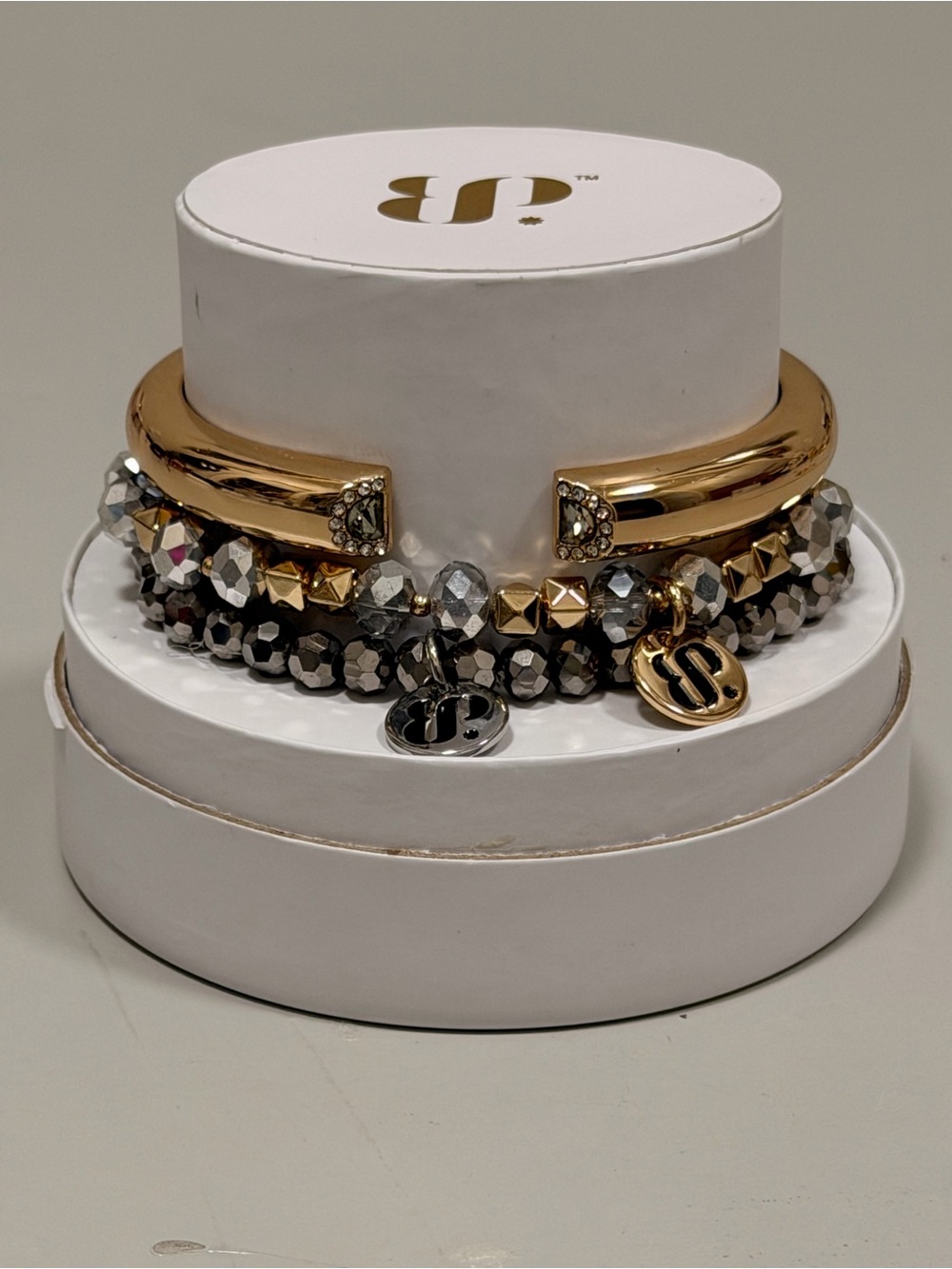 Bomb Party Bracelets! Curated Bracelet Stack - Gold, Hematite